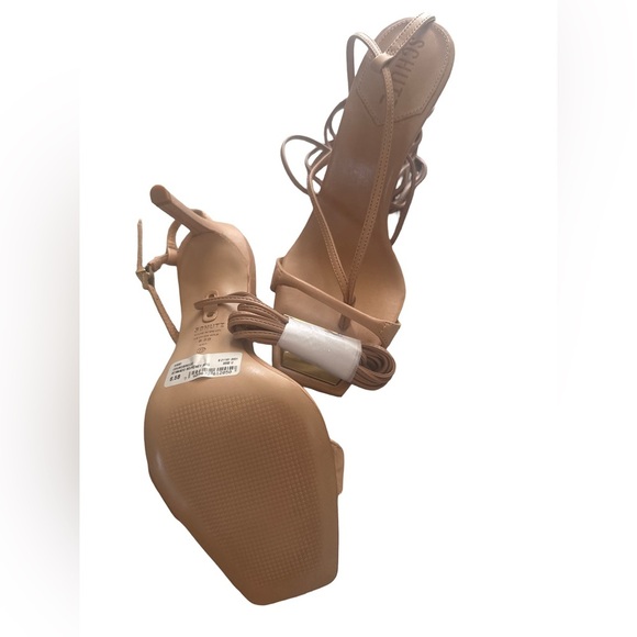 Schutz Vikki Leather Lace-up Strap Stiletto Sandal BRAND NEW SIZE 8.5 - Picture 5 of 6